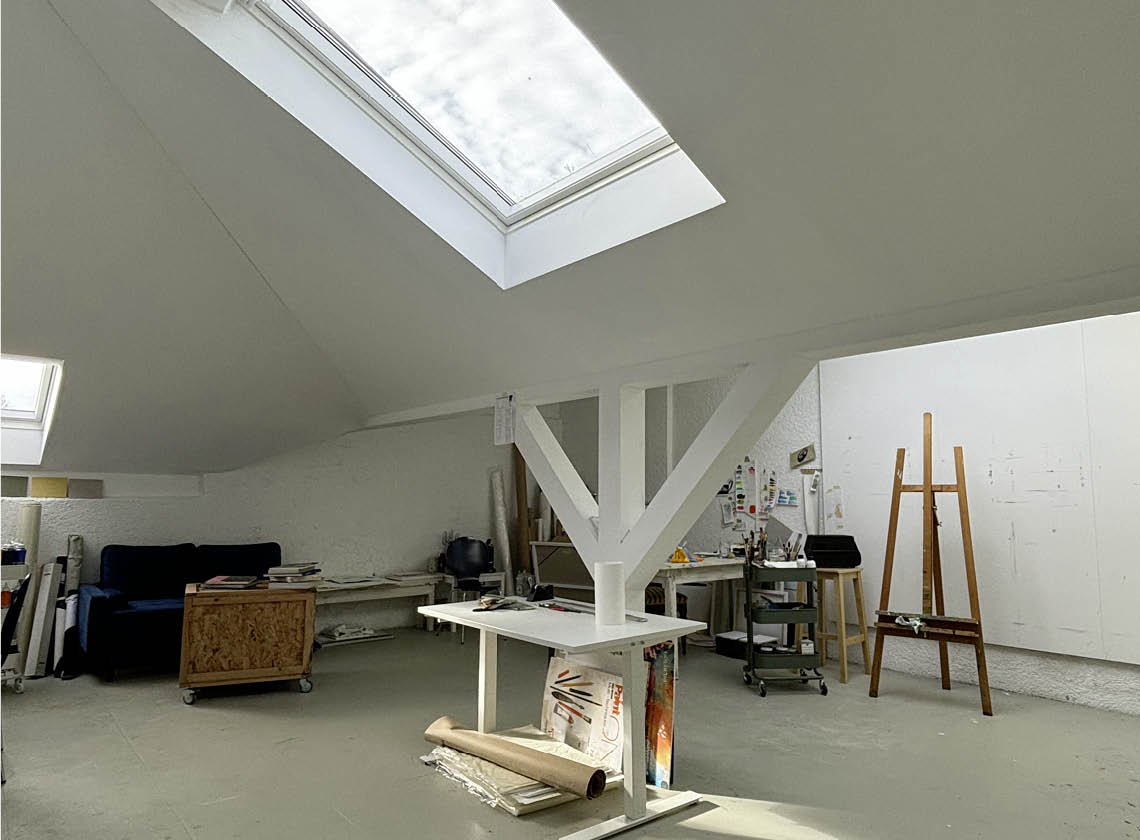 Margarit von Pölnitz Malatelier/Gesamtansicht in Grünwald 