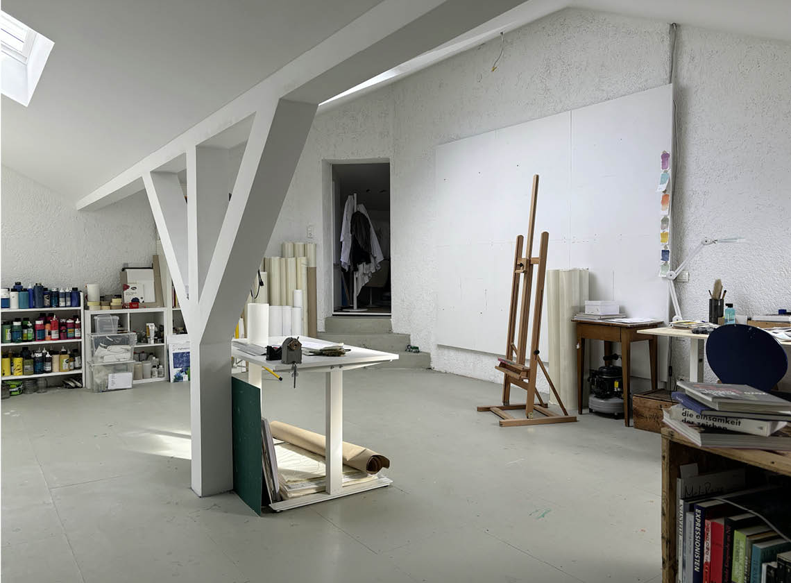 Margarit von Pölnitz Malatelier/Gesamtansicht in Grünwald 