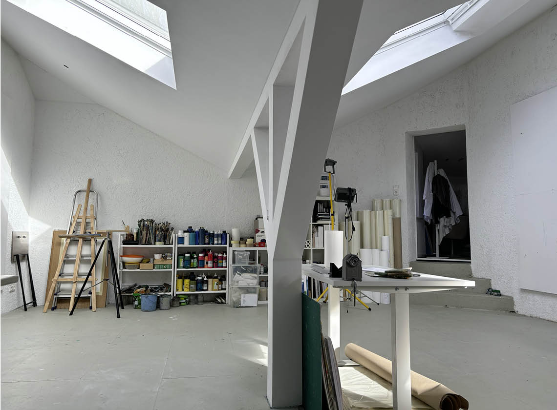 Margarit von Pölnitz Malatelier/Gesamtansicht in Grünwald 