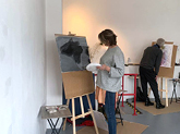Malkurs münchen, Art retreat, Atelier Au in Munich, march 2022